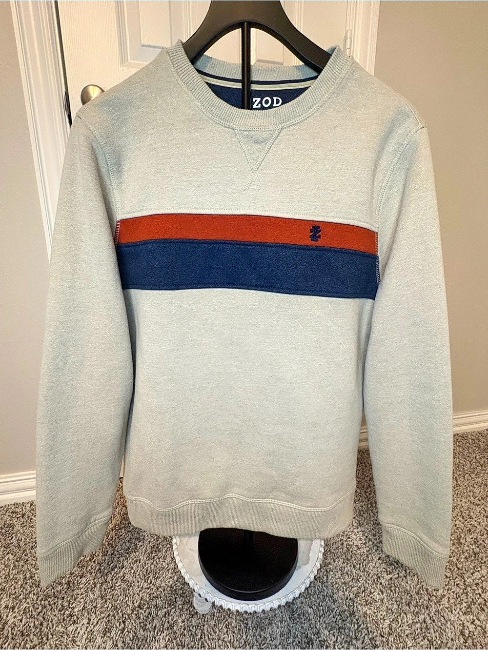 IZOD Advantage Performance Colorblock Crewneck Fleece Color Block Sweatshirt